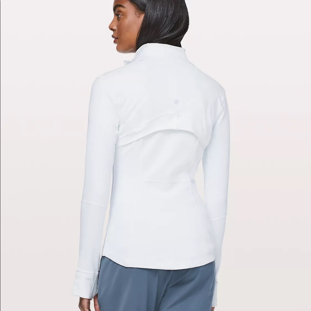 White lulu lemon define jacket size 12